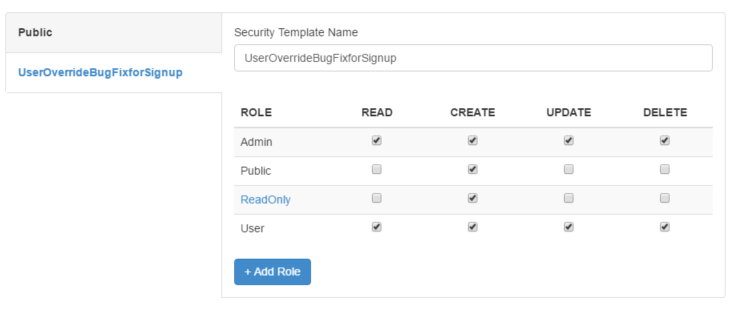 User Security Template