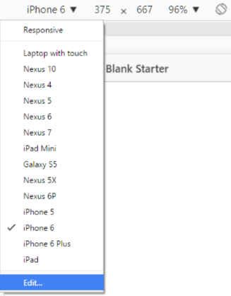 Device Mode Edit Dropdown Option