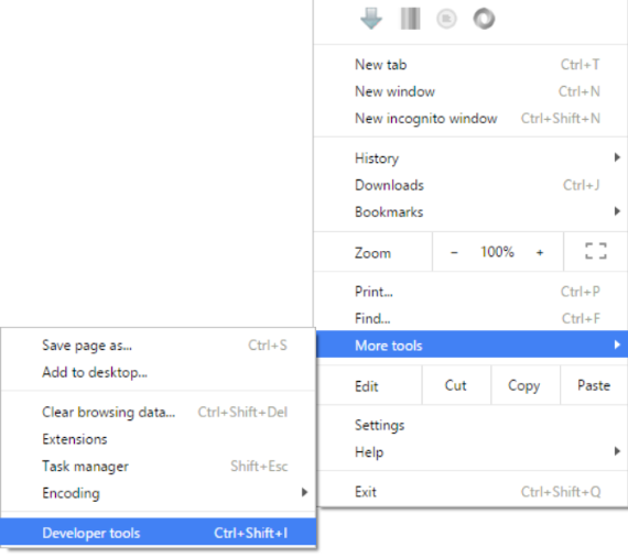 Chrome Menu
